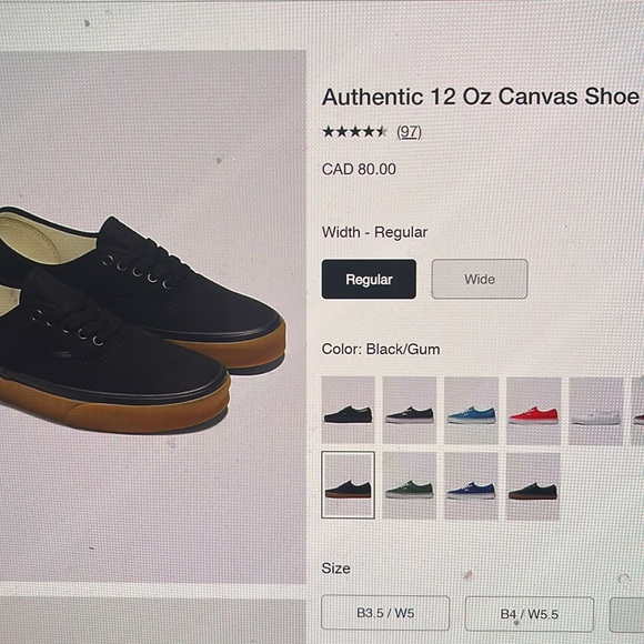 Vans Authentic Canvas Shoe - Picture 8 of 8